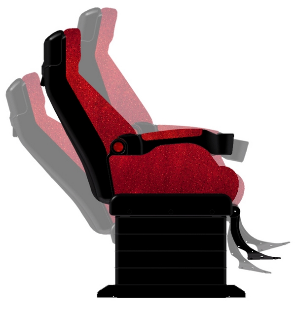 4DX sedačka - pohled z boku 4DX sedačka - pohled z boku